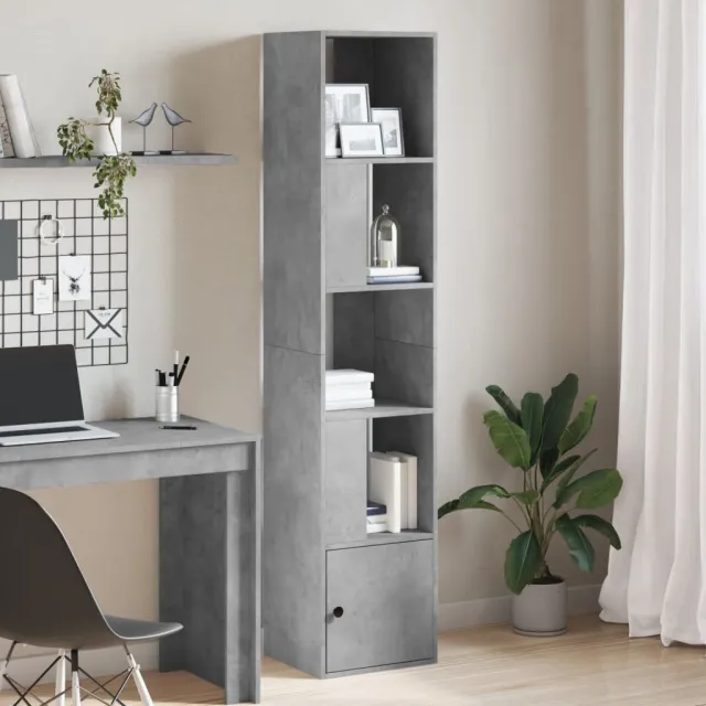 vidaXL Boekenkast 40x36x189 cm bewerkt hout betongrijs grijs, foto 2
