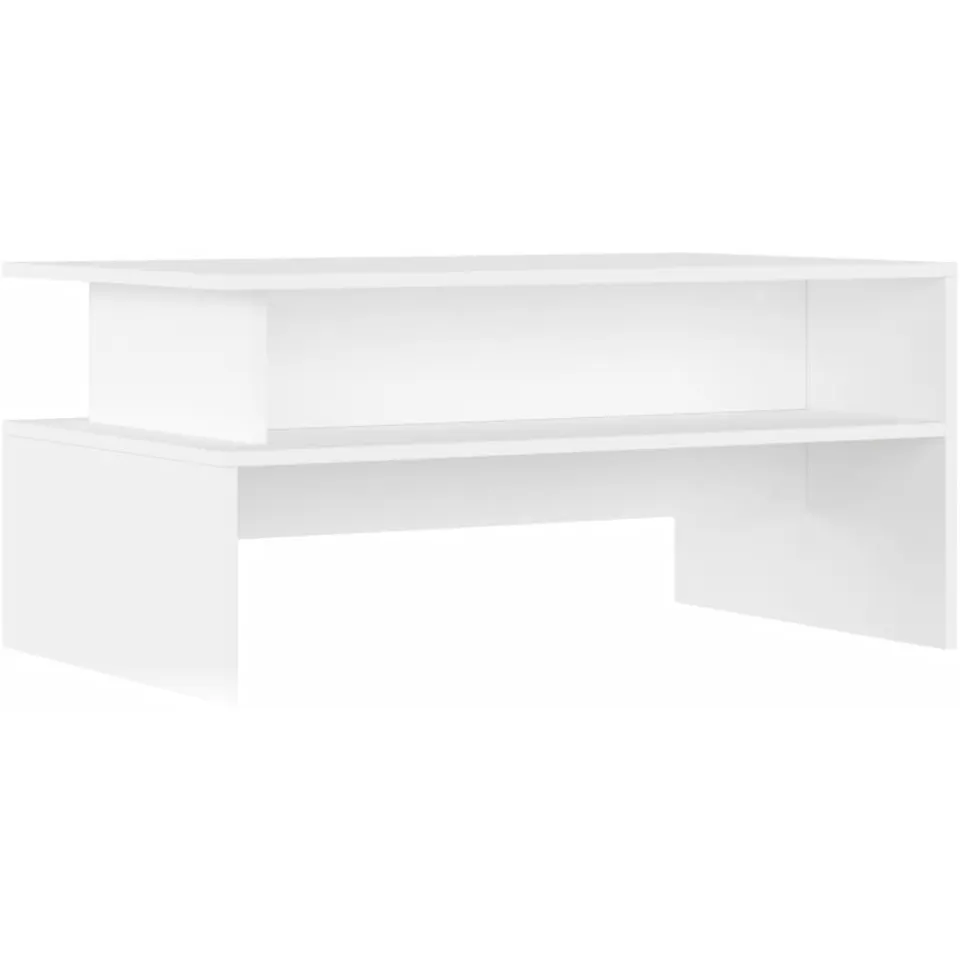 vidaXL Salontafel 90x55x42,5 cm bewerkt hout wit, foto 3