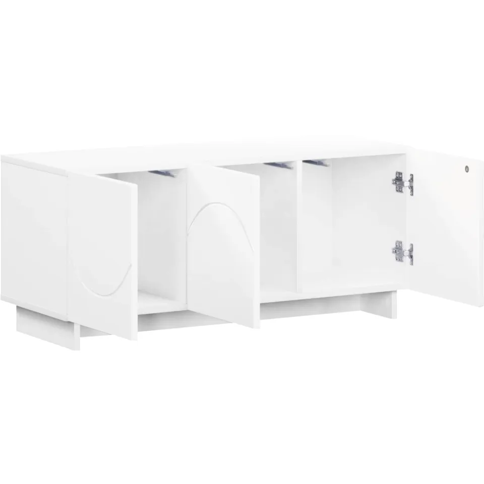 vidaXL tv-meubel 90 x 34,5 x 40 cm Wit Bewerkt hout