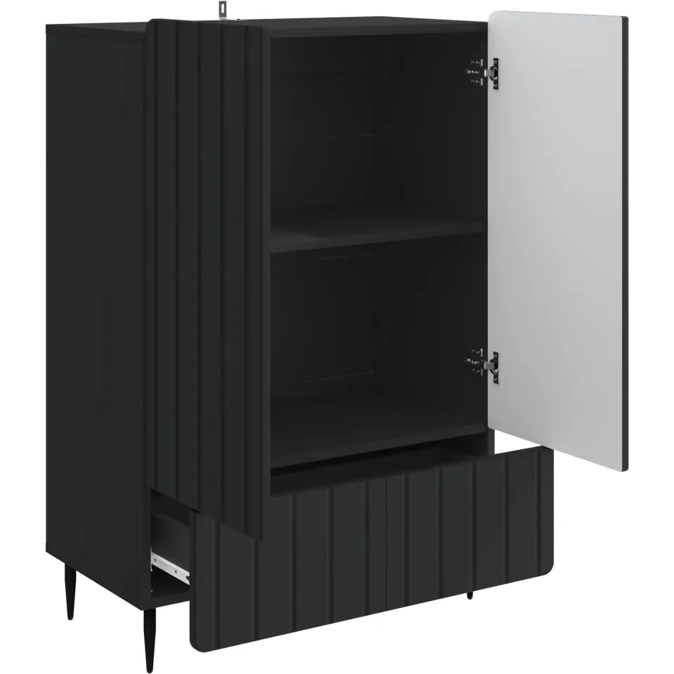 vidaXL Dressoir Zwart 66 x 34,5 x 97 cm Bewerkt hout, foto 4