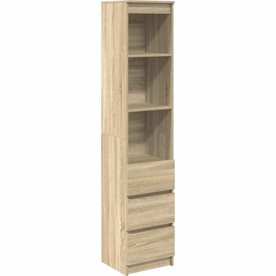 vidaXL Highboard 37,5x35x180 cm spaanplaat sonoma eikenkleurig Bruin