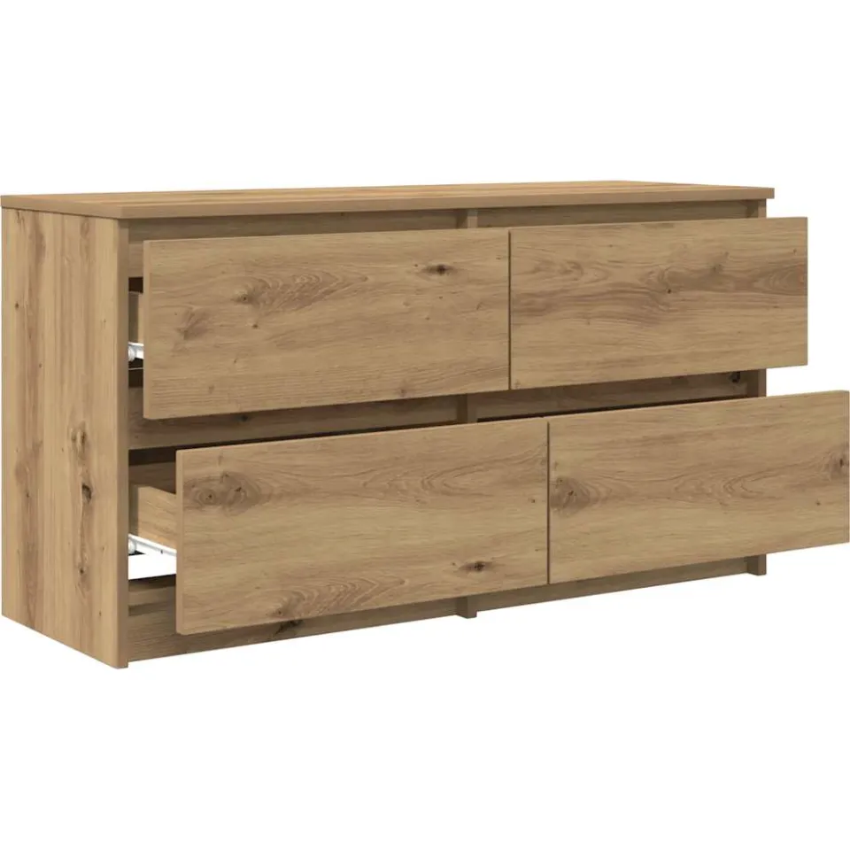 vidaXL Tv-meubel 100x35x54 cm bewerkt hout artisanaal eikenkleurig, foto 4