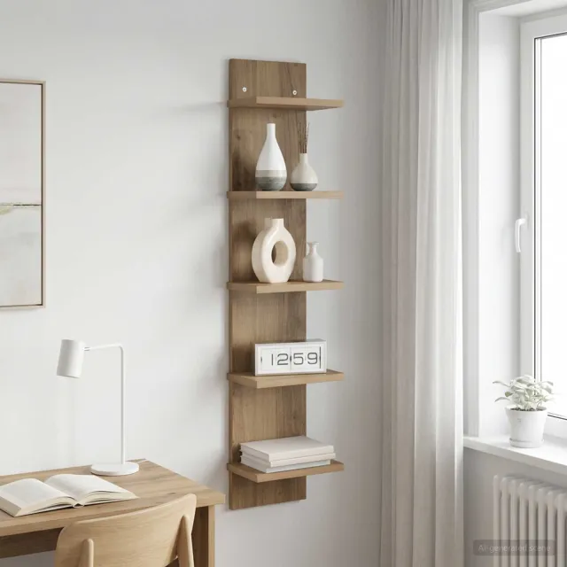vidaXL Wandplank Artisanaal eiken 22 x 15 x 100 cm Bewerkt hout Bruin