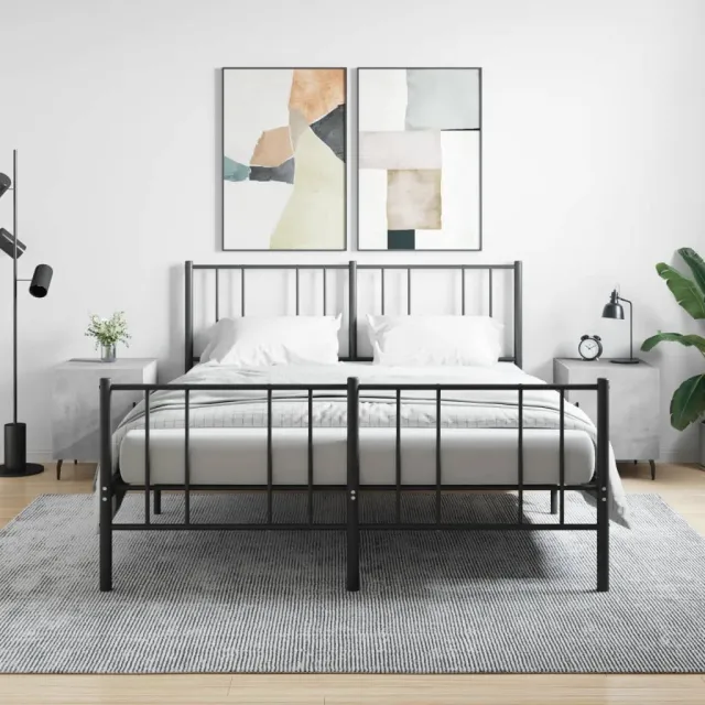 vidaXL Nachtkastjes 2 st 40x40x50 cm bewerkt hout betongrijs grijs, foto 2