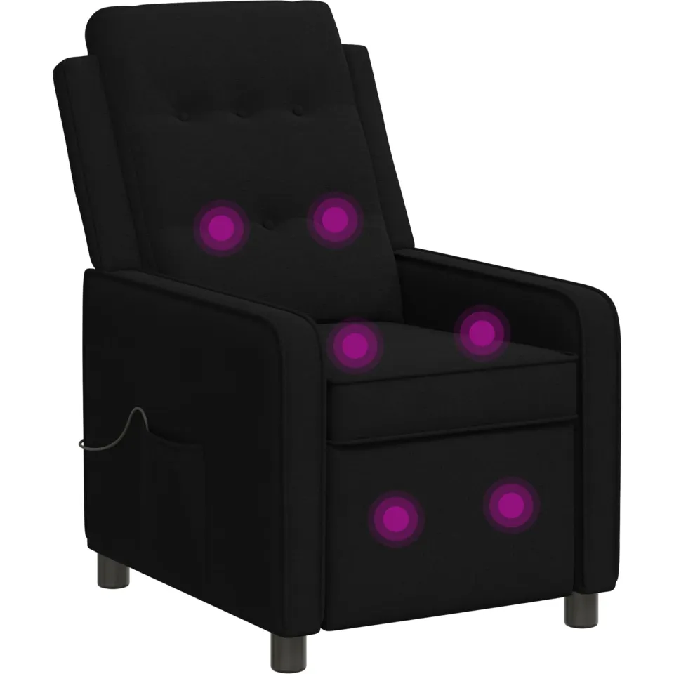 vidaXL Massage-relaxstoel Zwart 65 x 93 x 102 cm Stof