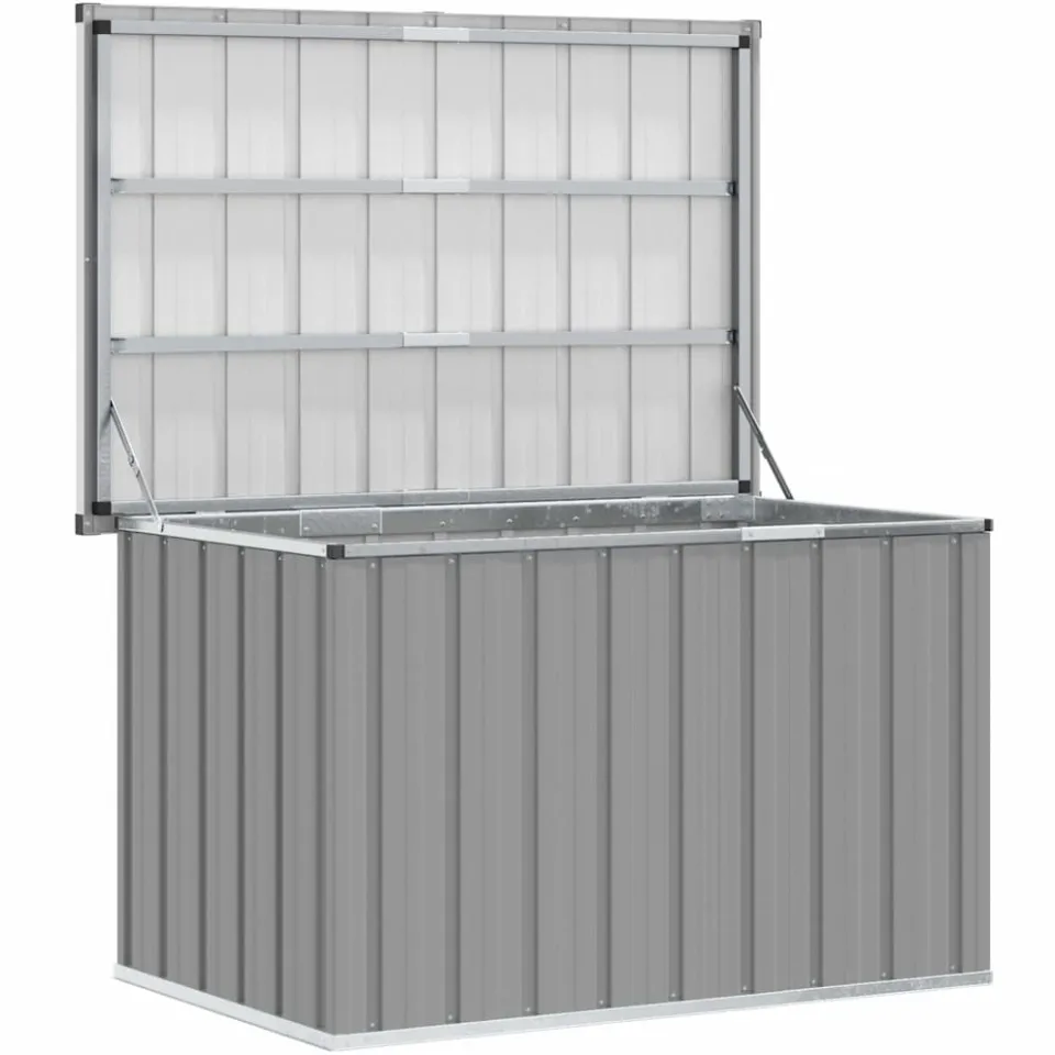 vidaXL Tuinbox 109x67x65 cm grijs