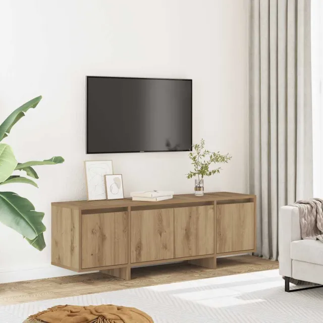 vidaXL Tv-meubel 120x30x40,5 cm bewerkt hout artisanaal eikenkleurig Bruin