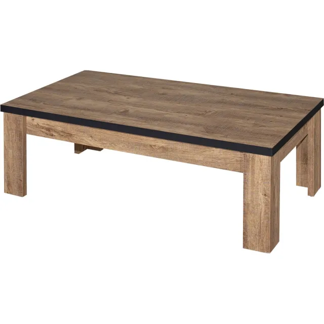 BELFURN Salontafel Eunice in decor mango bruin en zwart
