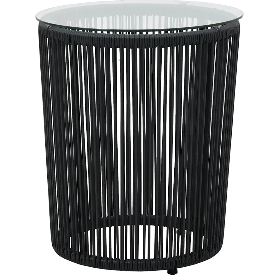 vidaXL 3-delige Bistroset met kussens PE-rattan zwart, foto 2