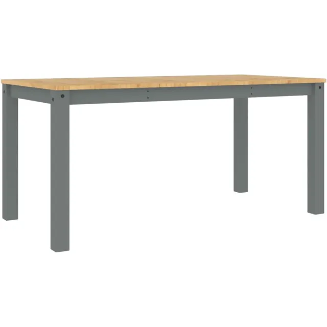 vidaXL Eettafel - Panama - 160x80x75 - cm - massief - grenenhout - grijs