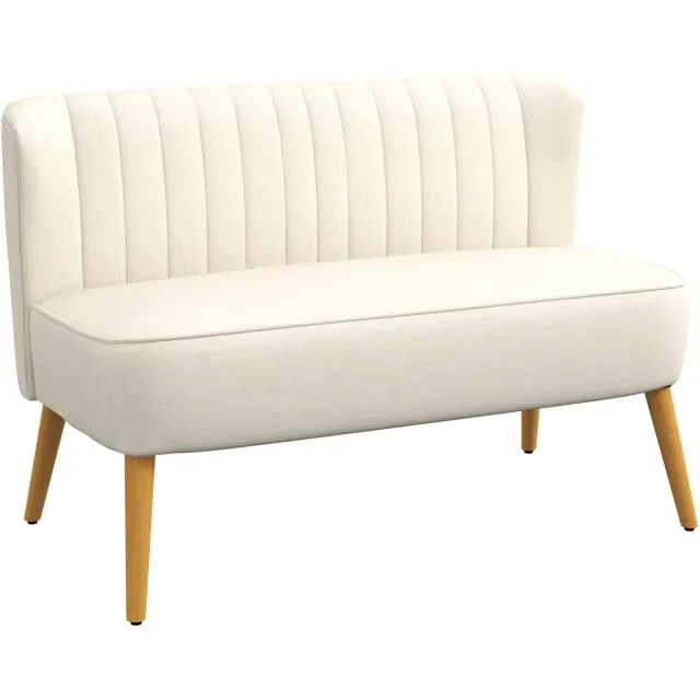 Homcom Tweezitsbank-Polyester-117x56,5x77cm-Grijs