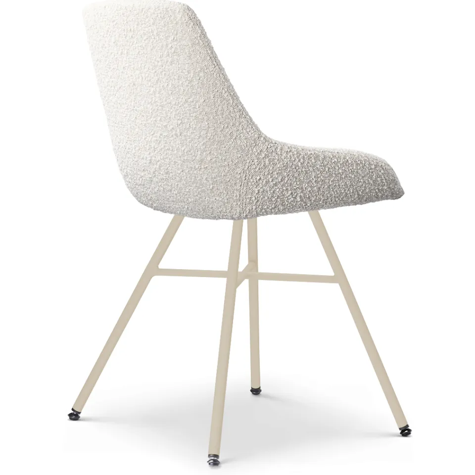 Nolon Noa-Isa eetkamerstoel bouclé beige - beige onderstel, foto 4