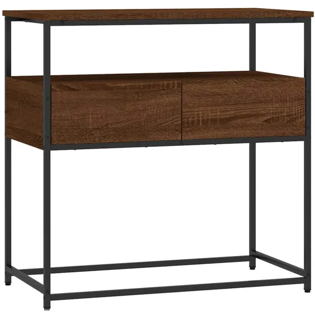 vidaXL Wandtafel - 75x40x75 - cm - bewerkt - hout - bruin - eikenkleur bruineiken