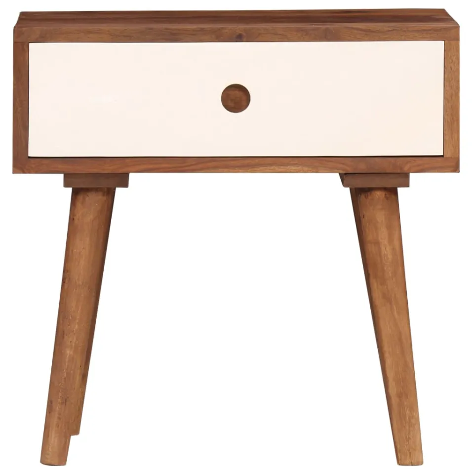 vidaXL Nachtkastje 45x30x45 cm massief acaciahout bruin, foto 2