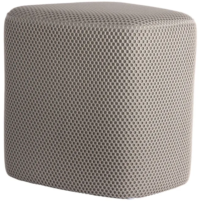 Leitmotiv Poef Retro Mesh - Muisgrijs - 36x36x36cm - Modern