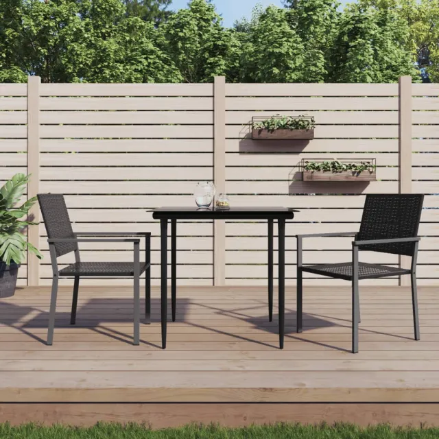 vidaXL 3-delige Tuinset met kussens poly rattan en staal, foto 2