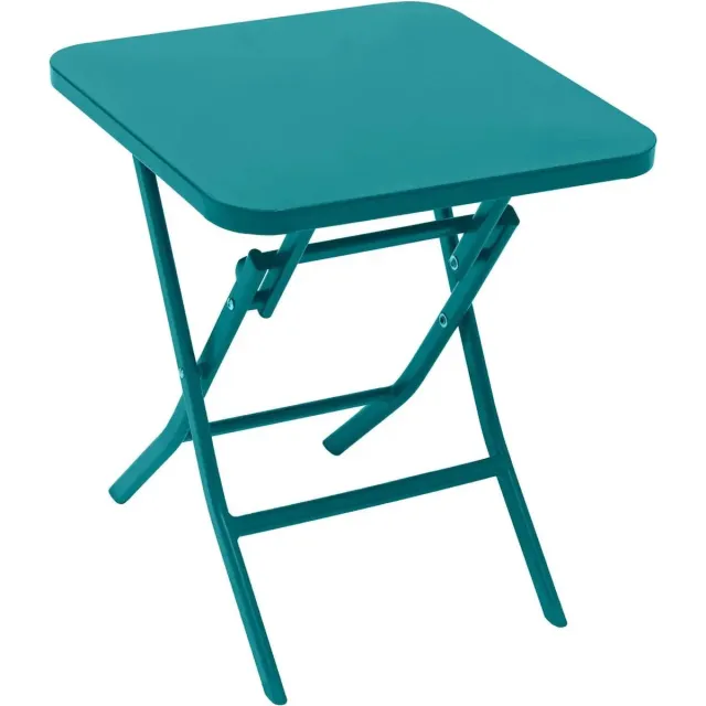 Hespéride Luxe Bistrobijzettafel - Greensboro bijzettafel - Eendblauw - 40x40x45cm Groen