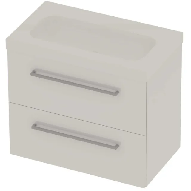 Basic-Line Moby 46 Badmeubelset Polystone 2 Laden 80x46x66 cm Ice White Glans Wit