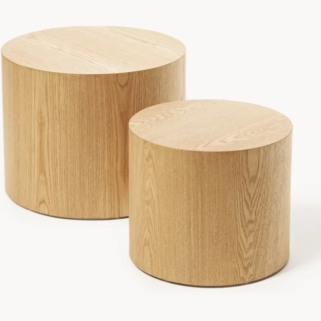 Westwing Collection Houten salontafels Dan, 2-delig Bruin