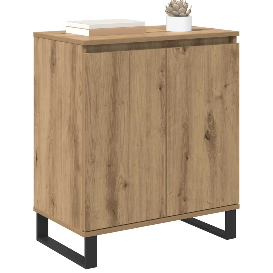 vidaXL Dressoir Artisan Eiken 60 x 35 x 70 cm Bewerkt hout Bruin