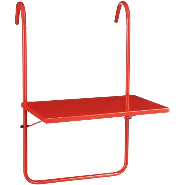Mica Decorations Seatle Balkontafel - H57,5 x Ø38 cm - Metaal - Rood