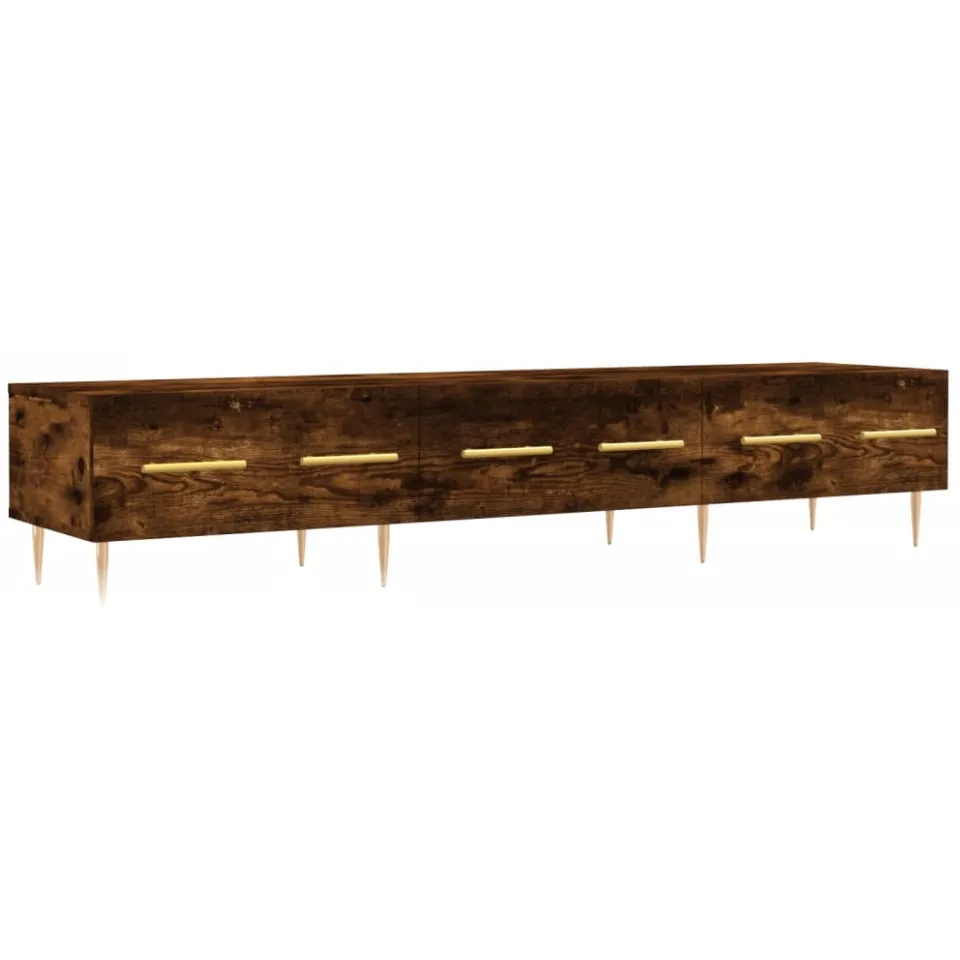 vidaXL Tv-meubel 150x36x30 cm bewerkt hout gerookt eikenkleurig, foto 3