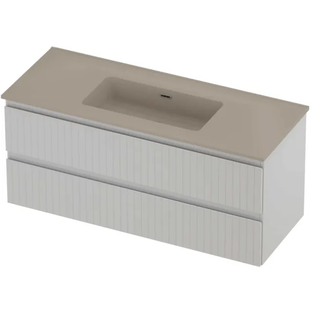 Proline Tribute Badmeubelset Porselein Elegant 120x46x54 cm Mat Crème Cotton Glans Wit