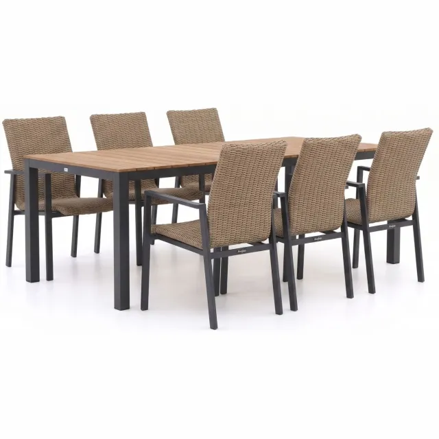 Manifesto Furniture Manifesto Villongo/Fidenza 220cm dining tuinset 7-delig stapelbaar, foto 2