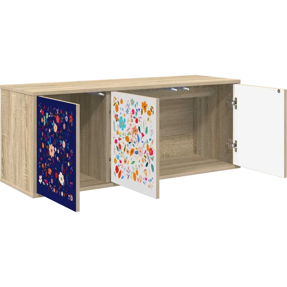 vidaXL Wandgemonteerd tv-meubel MAINZ 102 x 33 x 40 cm Sonoma Eiken Bruin