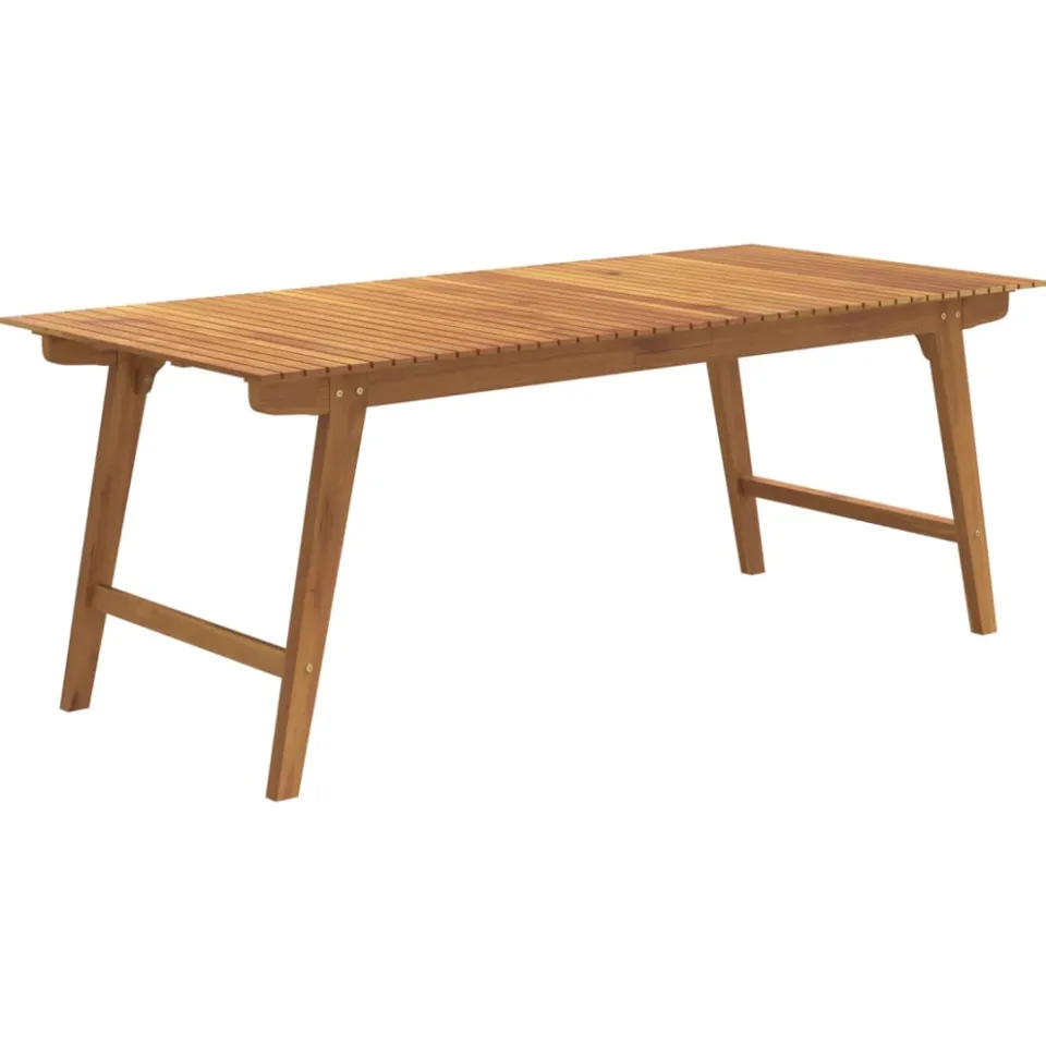 vidaXL Tuintafel 200x90x75 cm massief acaciahout bruin, foto 3