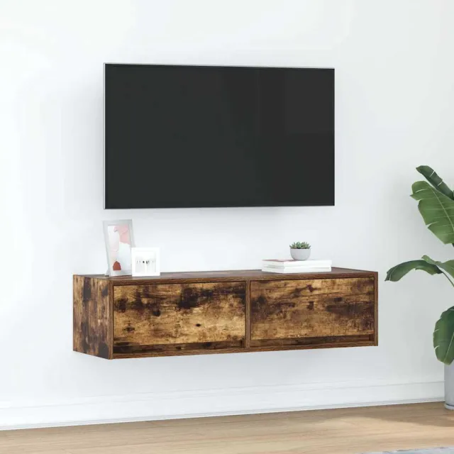 vidaXL TV-kast 100 x 31 x 25,5 cm Gerookt eiken Bewerkt hout Bruin