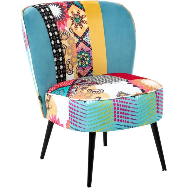 Beliani VOSS - Fauteuil - Blauw - Polyester