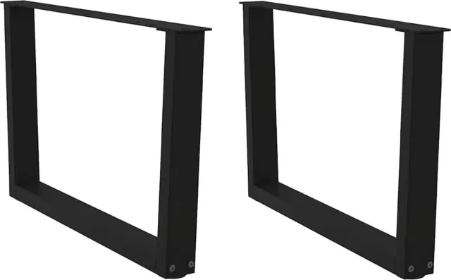 vidaXL Salontafelpoten - 2 - st - V-vormig - 70x(42-43,3) - cm - staal - zwart