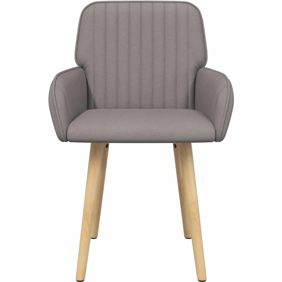 vidaXL Eettafelstoelen 2 st Stof Taupe 56,5 x 50 x 87,5 cm