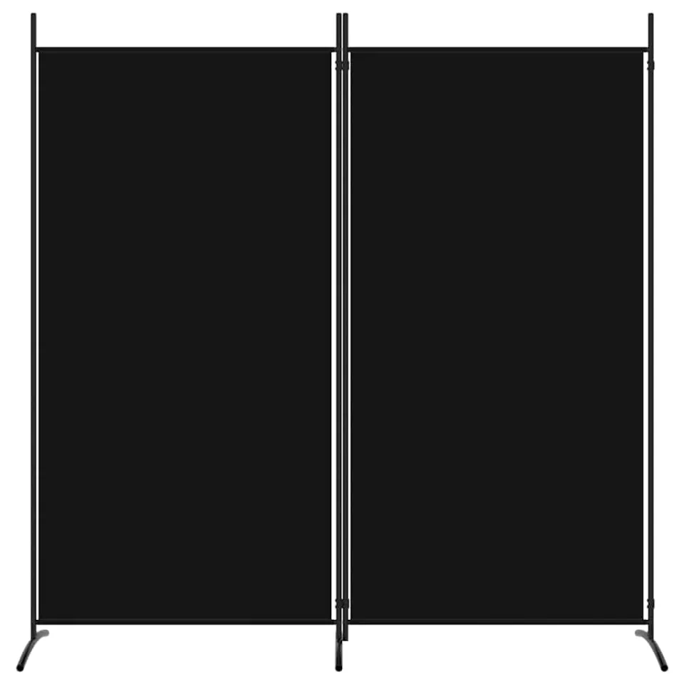 vidaXL Kamerscherm met 2 panelen 175x180 cm stof zwart