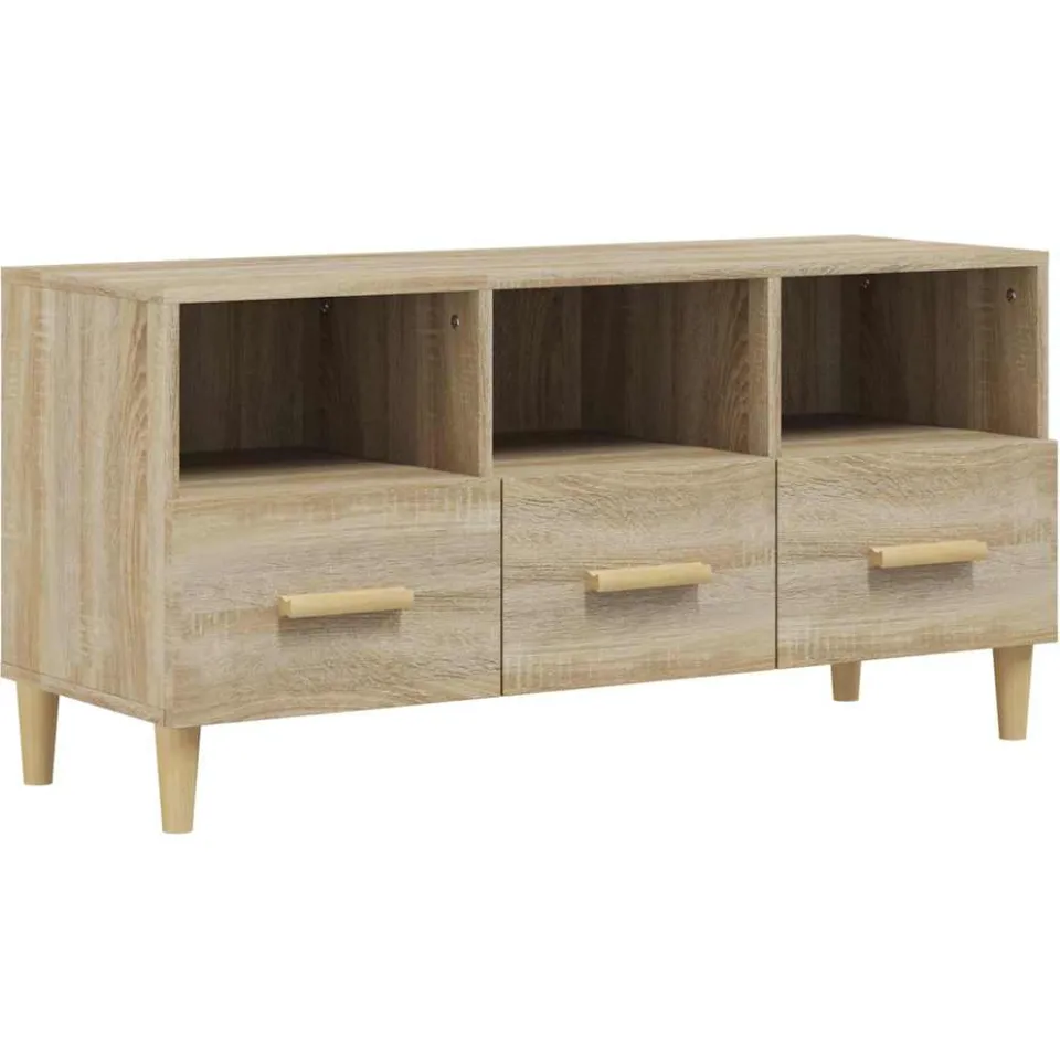 vidaXL Tv-meubel 102x36x50 cm bewerkt hout sonoma eikenkleurig