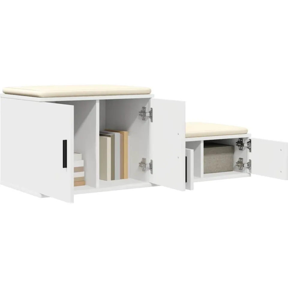 vidaXL Opbergkast 2 st Wit 118 x 41 x 40 cm Bewerkt hout