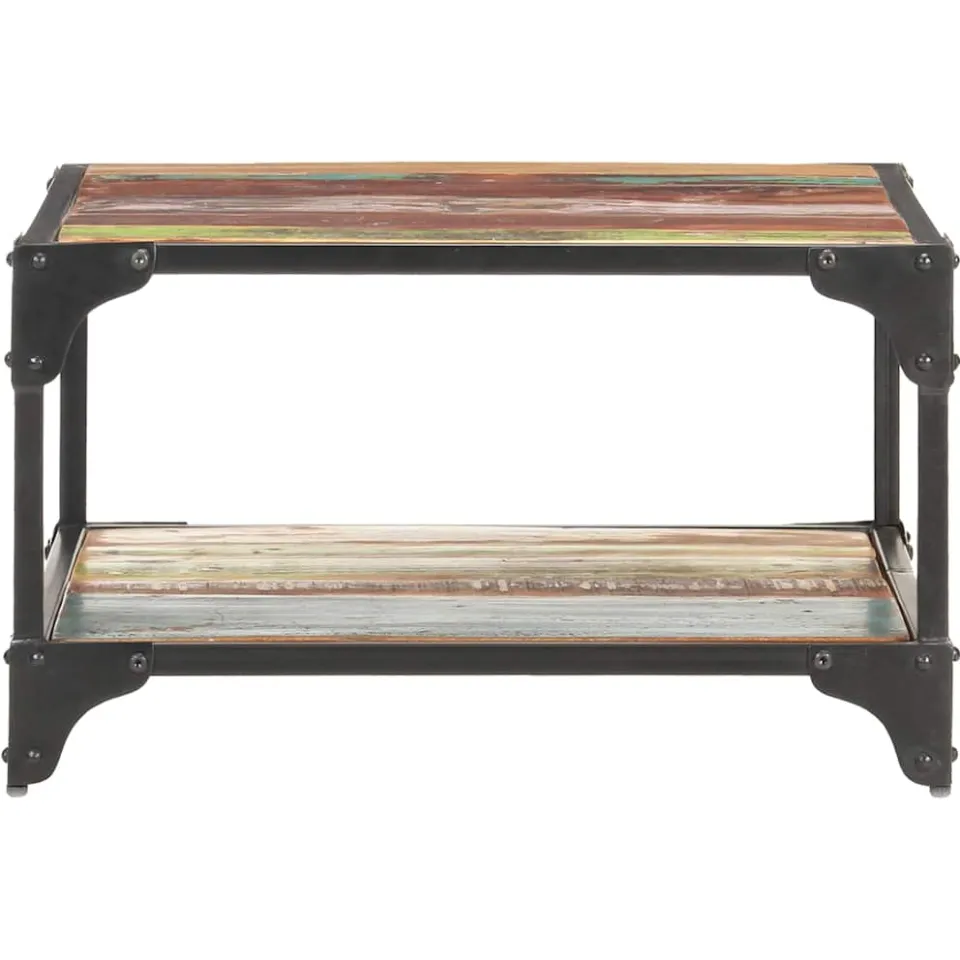 vidaXL Salontafel 60x60x35 cm massief gerecycled hout Meerkleurig