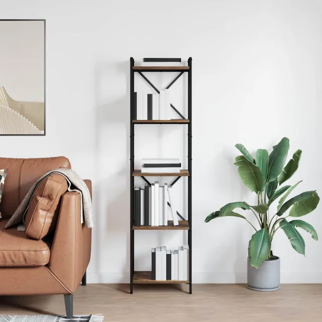 vidaXL Boekenkast 40 x 30 x 155 cm Bewerkt hout Gerookt eiken, foto 2
