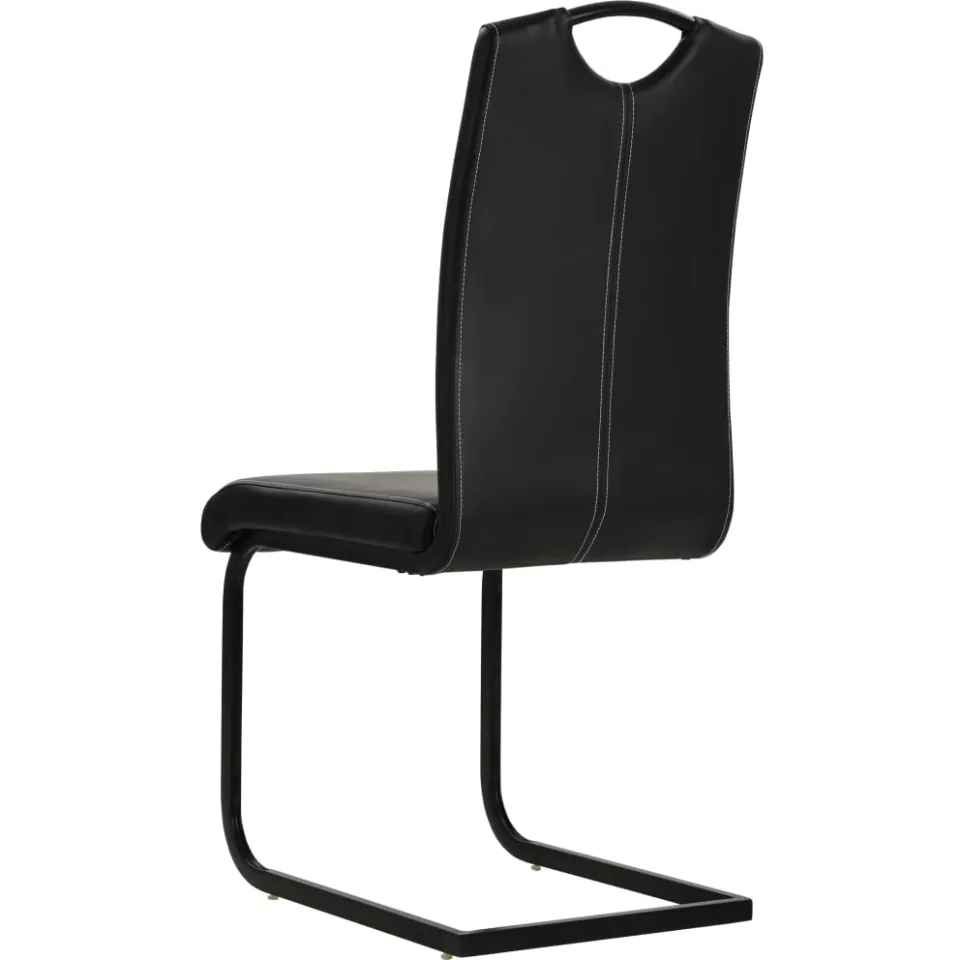 vidaXL Eetkamerstoelen 6 st kunstleer zwart, foto 4