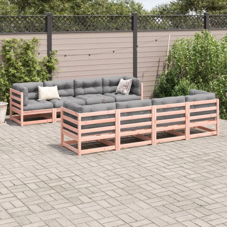 vidaXL 9-delige Loungeset massief douglas vurenhout bruin, foto 2