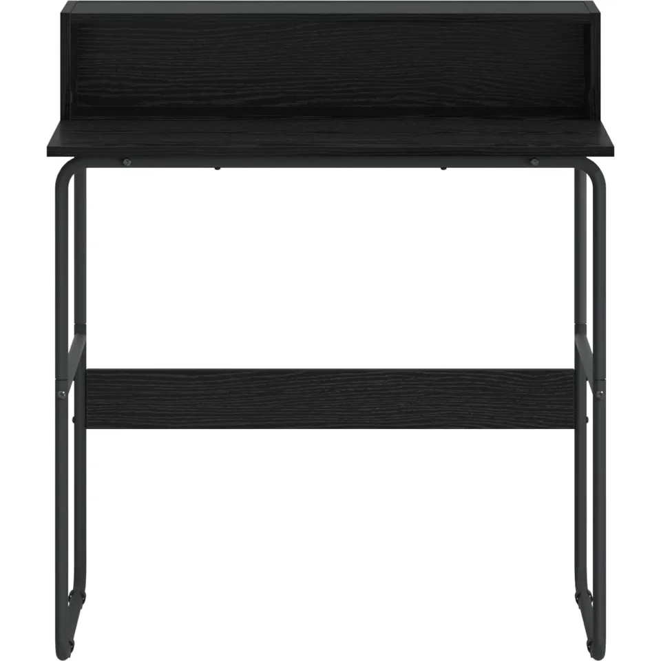 vidaXL Bureau met opbergruimte Zwart eiken 80 x 50 x 91 cm