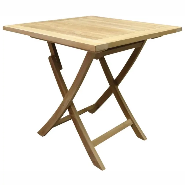 AVH-Outdoor Tuinmeubelen Klaptafel 80 cm vierkant teak Bruin / Terre
