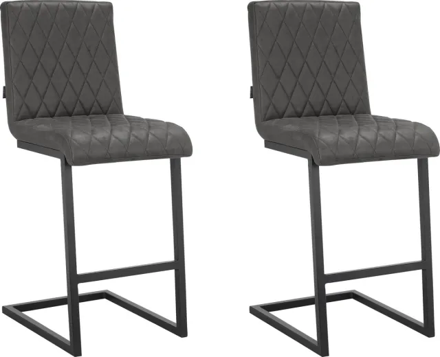 Notio Living Wanda-Barkruk - Antraciet - Set van 2 Grijs