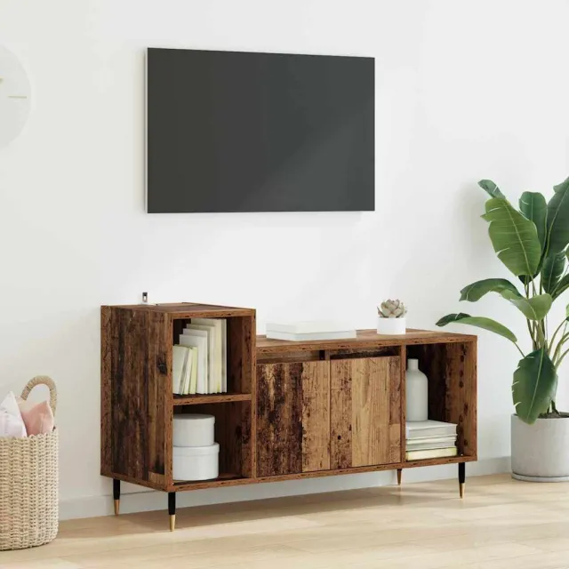 vidaXL TV-kast 100 x 35 x 55 cm Oud Hout Bewerkt hout bruin, foto 2