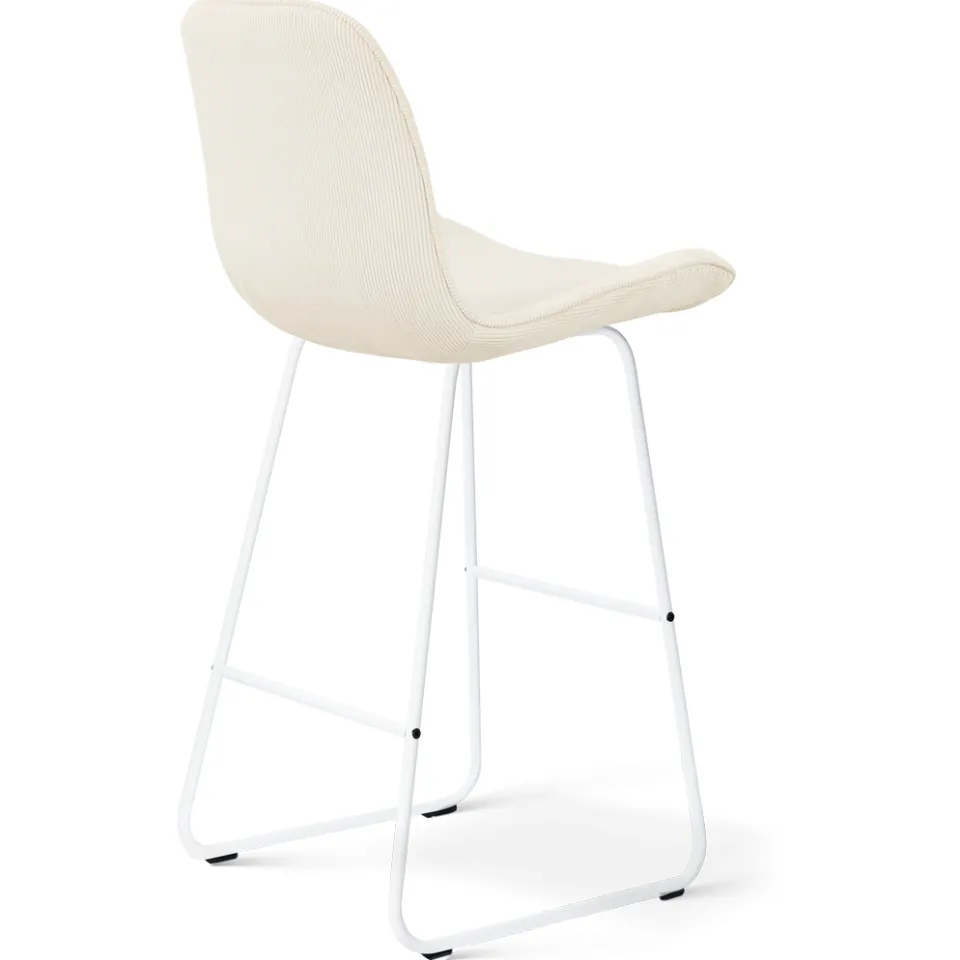 Nolon Nino-Fé barkruk rib beige - wit onderstel - 75 cm, foto 3