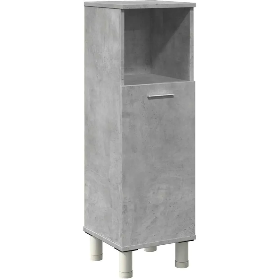 vidaXL Badkamerkast 30x30x95 cm spaanplaat betongrijs grijs, foto 3