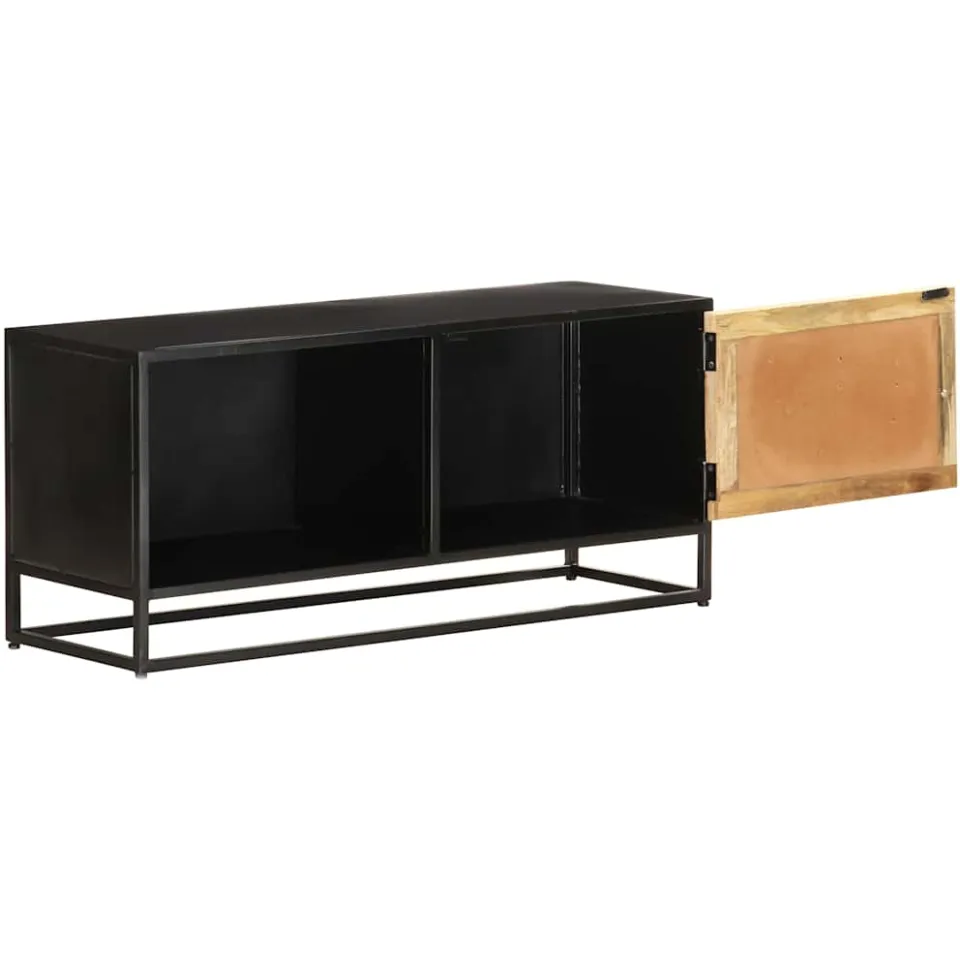 vidaXL Tv-meubel 90x30x40 cm ruw mangohout bruin, foto 3