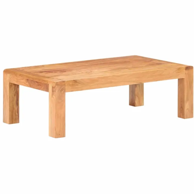 vidaXL Salontafel 110x60x35 cm acaciahout met honingafwerking wit, foto 2