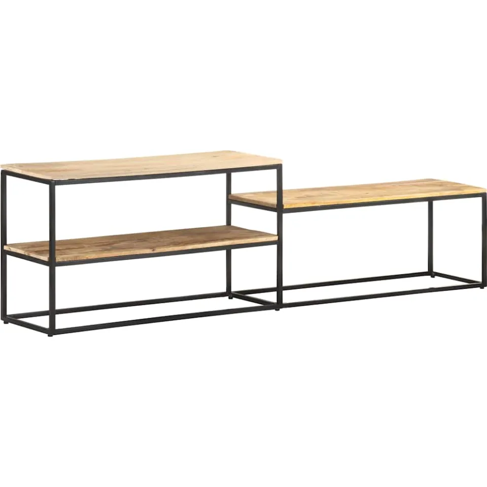 vidaXL Tv-meubel 180x30x50 cm ruw mangohout bruin, foto 2